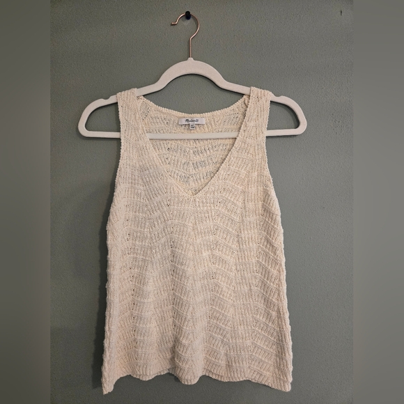 Madewell Textured Sweater Tank Top Cream - Picture 3 of 5